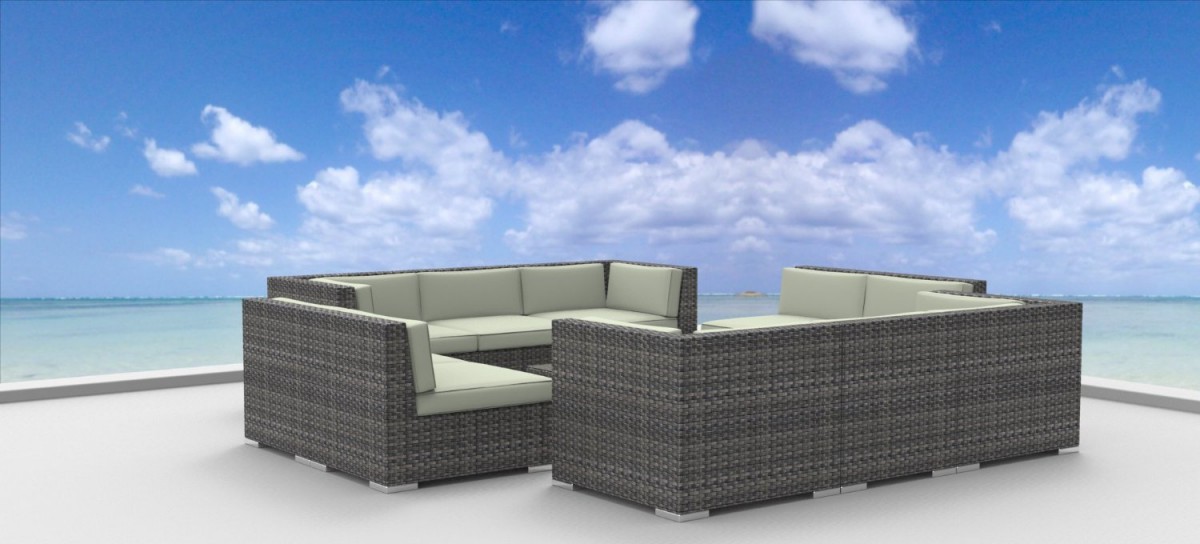 Urban Furnishing BERMUDA 11pc Outdoor Sectional Sofa Set