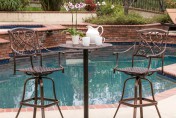 Paris Cast Aluminum 3 Piece Bar Height Outdoor Bistro Set