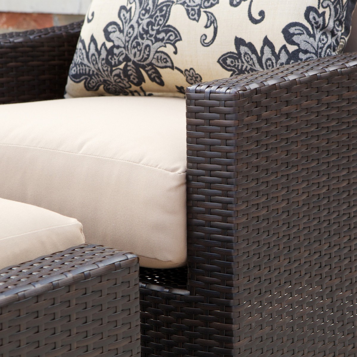 Delano 5-piece Outdoor Chair and Ottoman with Side Table Set