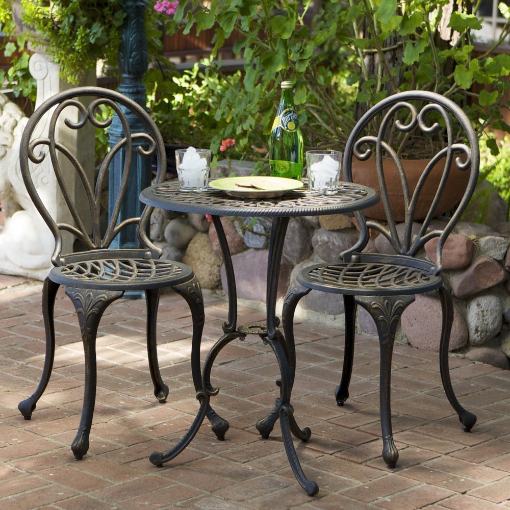 Thomas Cast Aluminum Dark Gold 3-piece Bistro Set