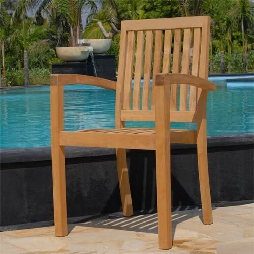 Bayview Patio Grade-A Teak 9-Piece Patio Dining Set with Double Extension Table