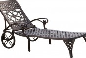 Home Styles Biscayne Outdoor Chaise Lounge Chair with Wheels