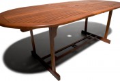 Strathwood Sheffield Hardwood Oval Expandable Table