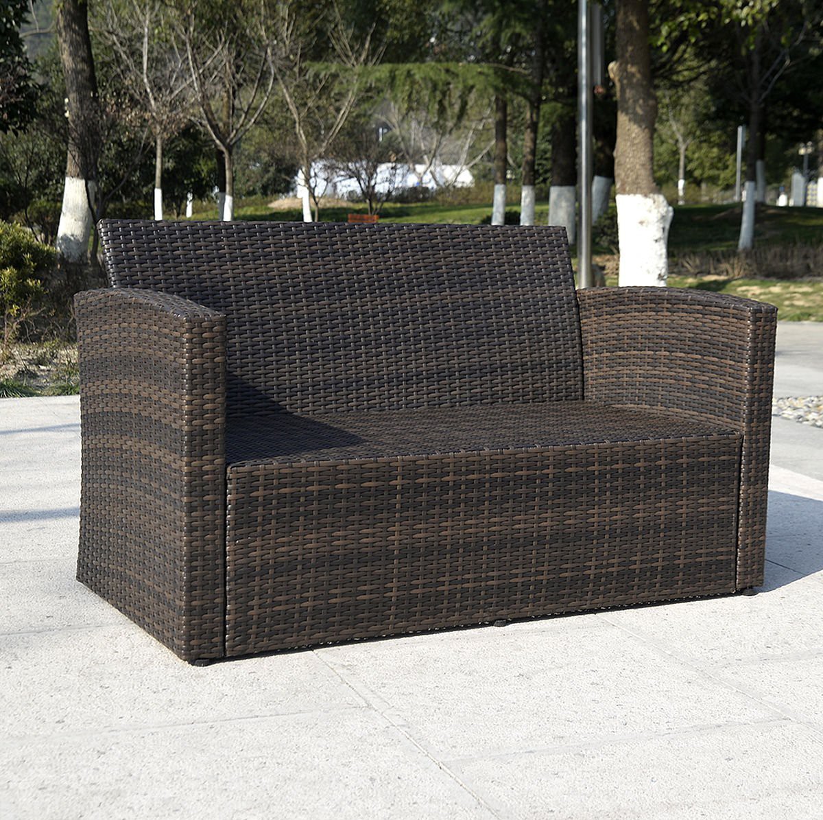 Giantex Pc Wicker Sofa Outdoor Patio Furniture Set