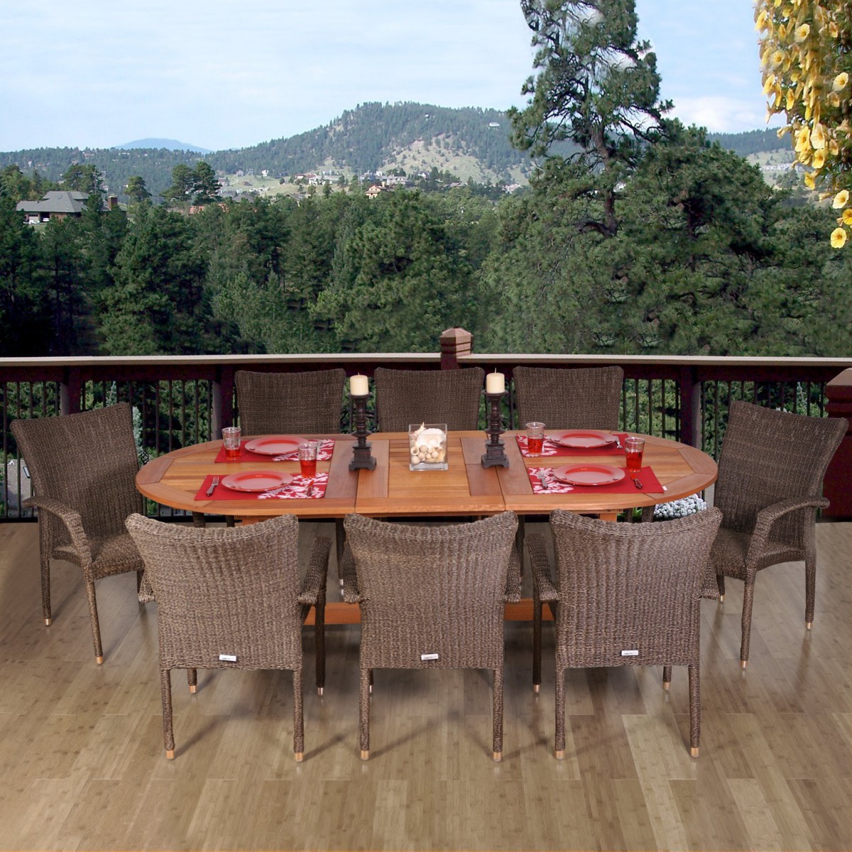 Amazonia Renaissance 9 Piece Patio Dining Set