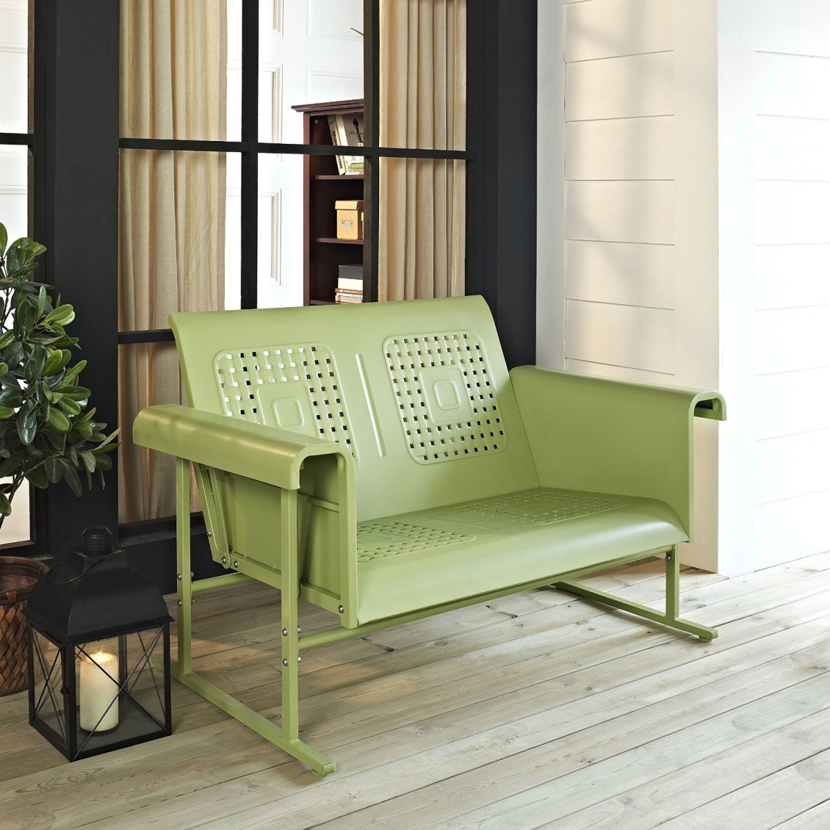 Crosley Metal Outdoor Glider Bench Loveseat