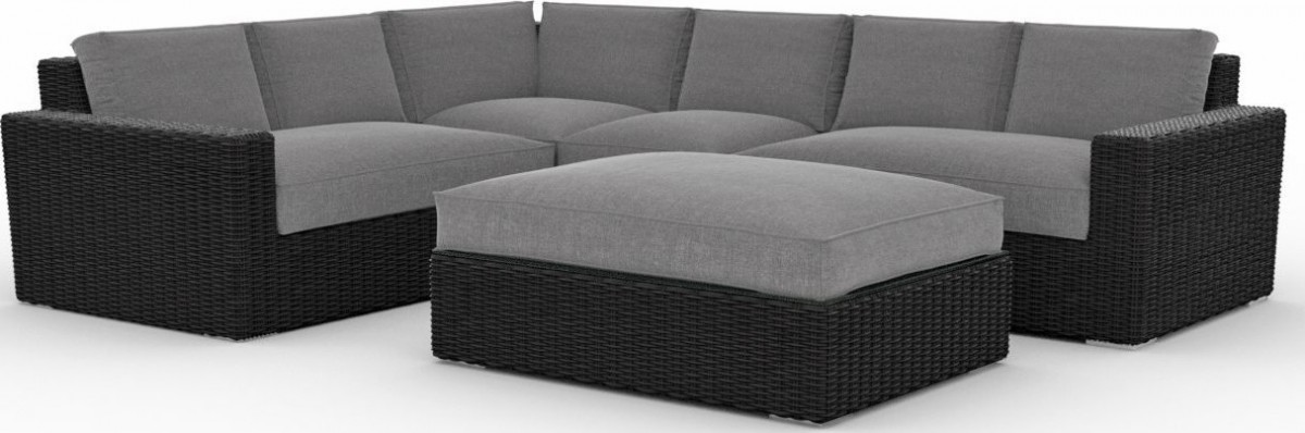 Toja Patio Furniture Turo 5 Piece Outdoor Sectional Sofa Set with Sunbrella Cushions