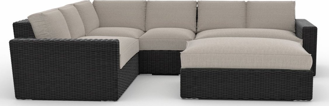 Toja Patio Furniture Turo 5 Piece Outdoor Sectional Sofa Set with Sunbrella Cushions