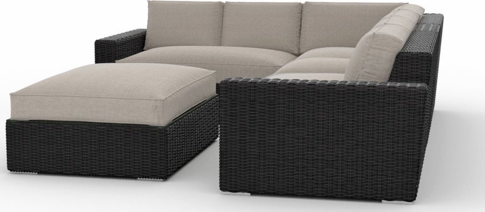 Toja Patio Furniture Turo 5 Piece Outdoor Sectional Sofa Set with Sunbrella Cushions