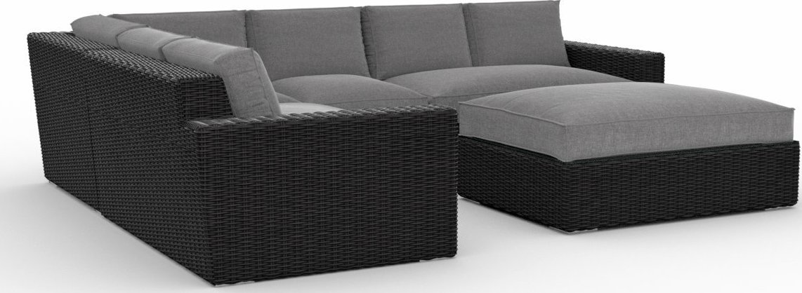 Toja Patio Furniture Turo 5 Piece Outdoor Sectional Sofa Set with Sunbrella Cushions