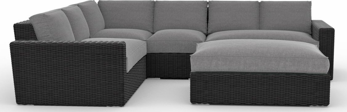 Toja Patio Furniture Turo 5 Piece Outdoor Sectional Sofa Set with Sunbrella Cushions