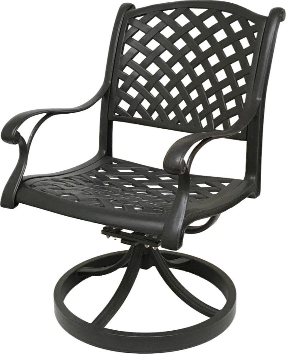 Coastlink Furniture Nevada 3 Piece Cast Aluminum Outdoor Bistro Set with Swivel Rocker Chairs