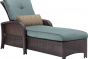 Hanover Strathmere Wicker Outdoor Chaise Lounge Chair