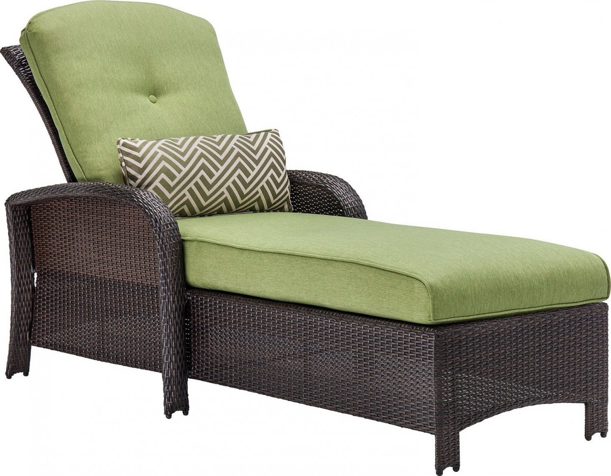 Hanover Strathmere Wicker Outdoor Chaise Lounge Chair