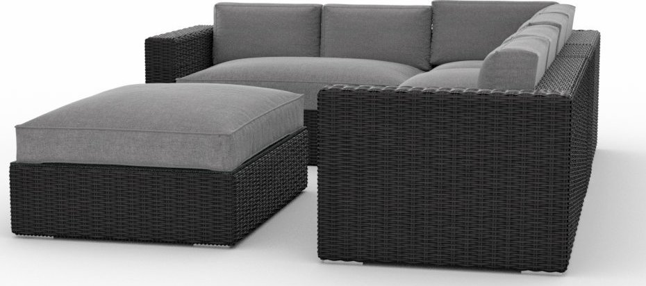 Toja Patio Furniture Yorkville 5 Piece Outdoor Sectional Sofa Set with Sunbrella Cushions