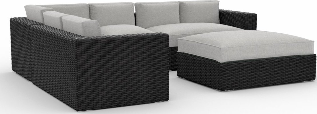 Toja Patio Furniture Yorkville 5 Piece Outdoor Sectional Sofa Set with Sunbrella Cushions