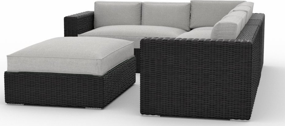 Toja Patio Furniture Yorkville 5 Piece Outdoor Sectional Sofa Set with Sunbrella Cushions