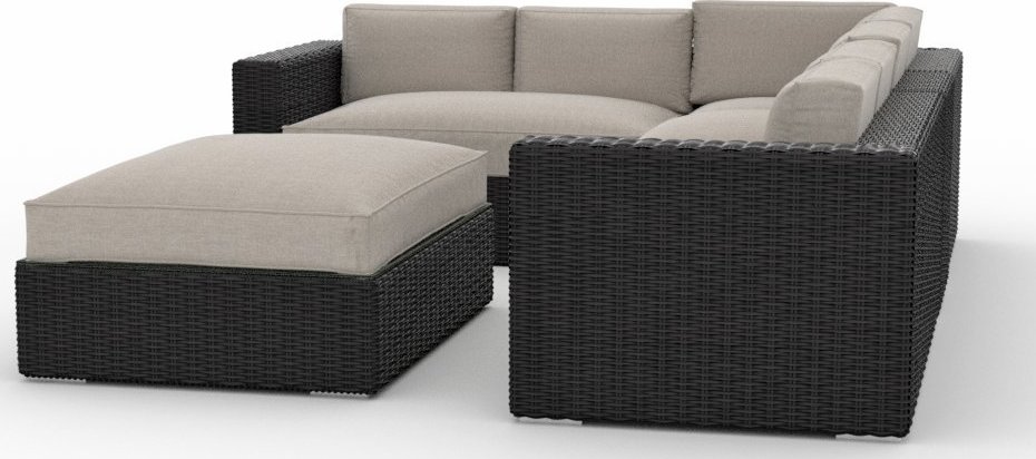 Toja Patio Furniture Yorkville 5 Piece Outdoor Sectional Sofa Set with Sunbrella Cushions