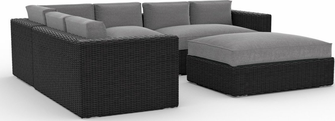 Toja Patio Furniture Yorkville 5 Piece Outdoor Sectional Sofa Set with Sunbrella Cushions