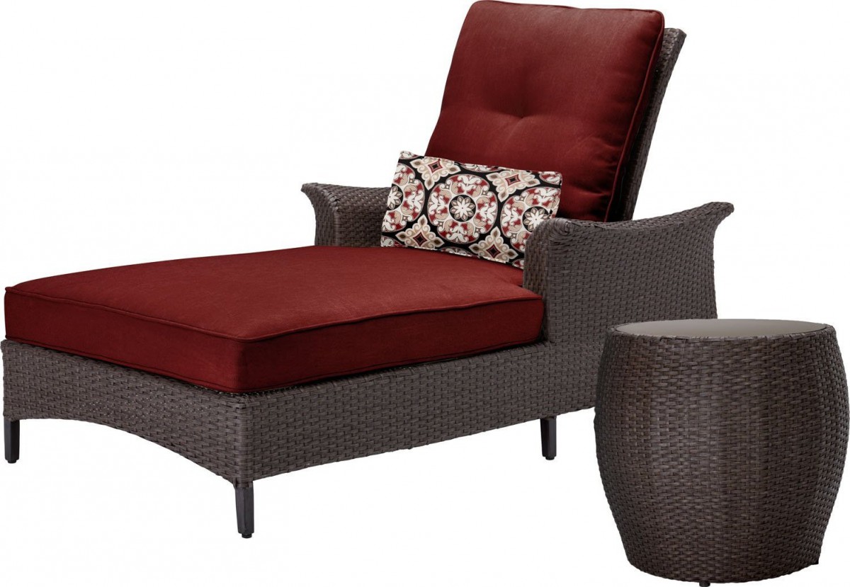 Hanover Gramercy Outdoor Chaise Lounge Chair and Table Set