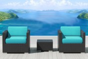 Luxxella Bistro 3pc Sunbrella Outdoor Sectional Sofa Set