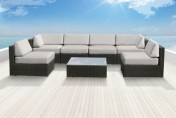 Luxxella Bella 7pc Wicker Outdoor Sectional Sofa Set