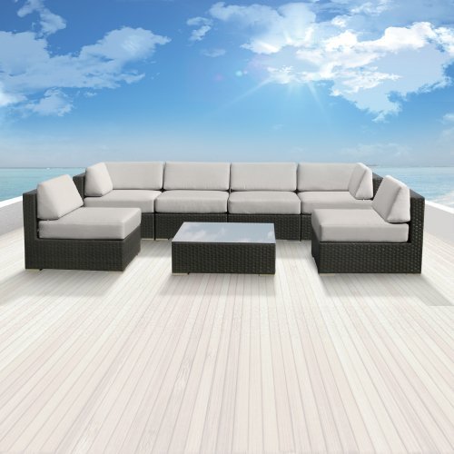 Luxxella Bella 7pc Wicker Outdoor Sectional Sofa Set