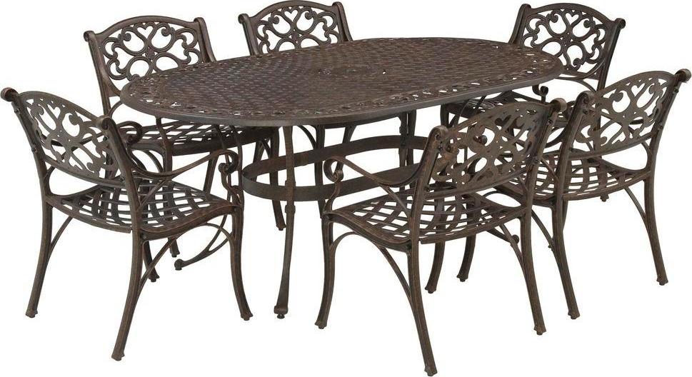 Home Styles Biscayne 7-Piece Cast Aluminum Outdoor Dining Set