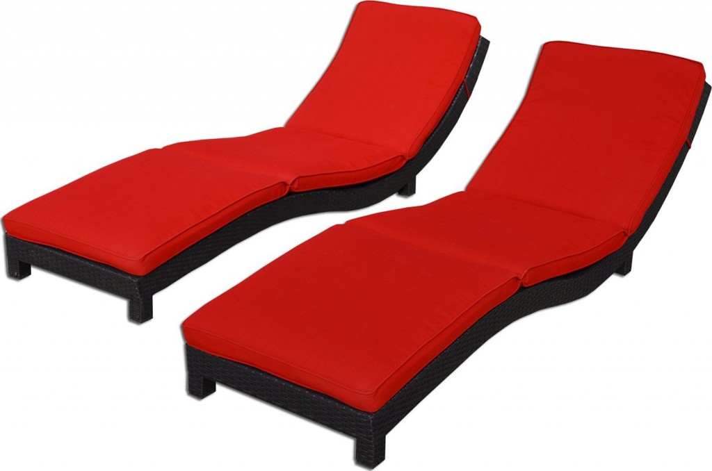 Coast Modern Living Outdoor Chaise Lounge Chairs w/ Cushions