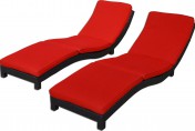 Coast Modern Living Outdoor Chaise Lounge Chairs w/ Cushions