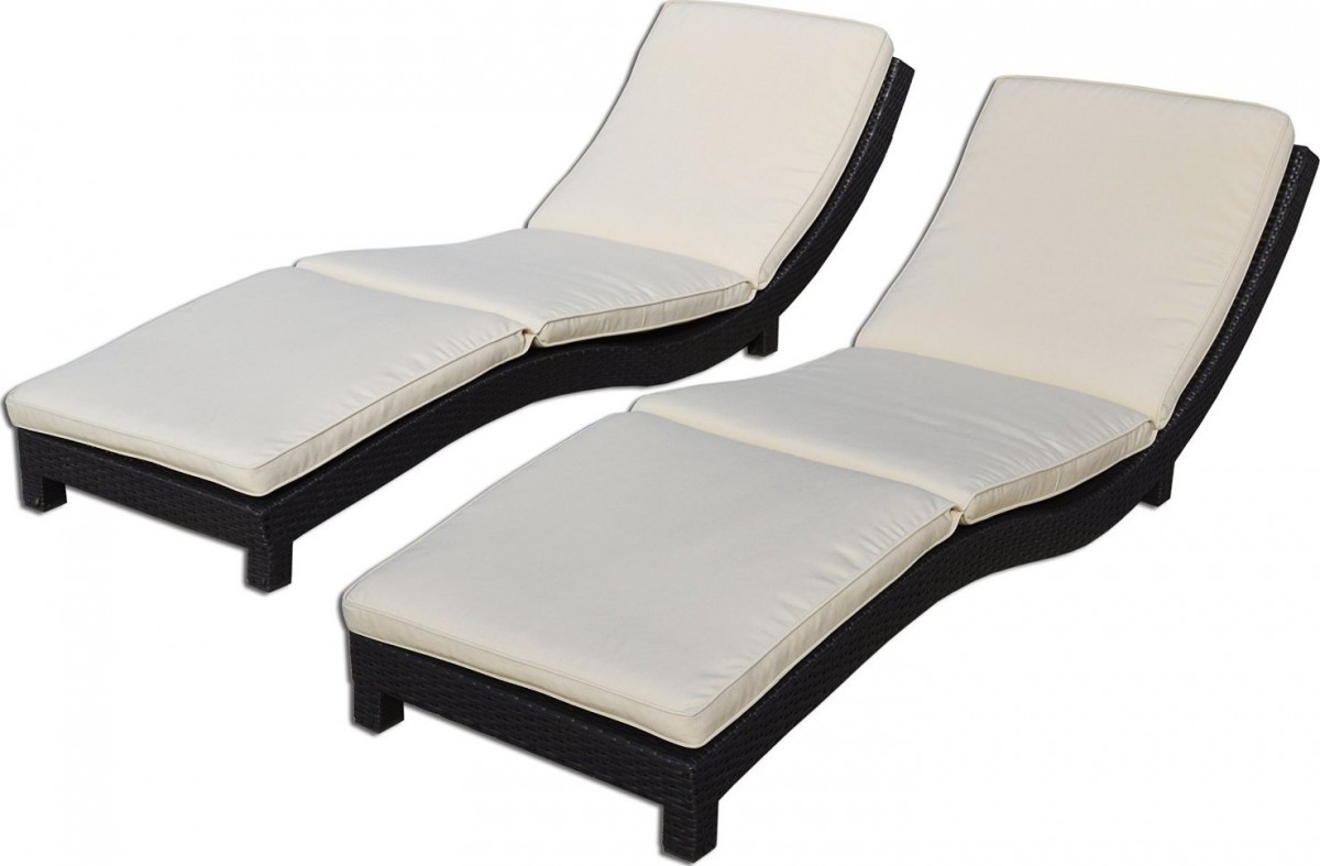 Coast Modern Living Outdoor Chaise Lounge Chairs w/ Cushions