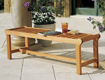 WholesaleTeak 7 Piece Grade-A Teak Outdoor Dining Set with Bench and Stackable Chairs