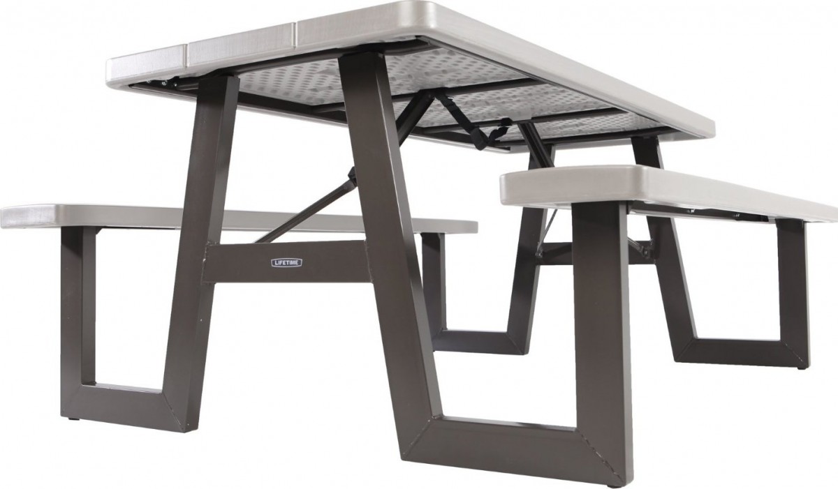 Lifetime 60030 W-Frame 6 Foot Folding Picnic Table Bench