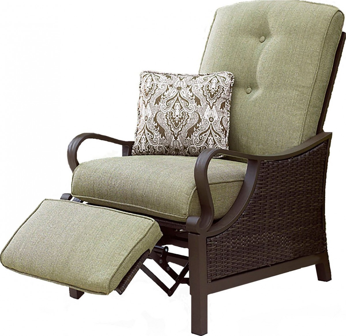 Hanover Ventura Luxury Resin Wicker Outdoor Recliner Chair