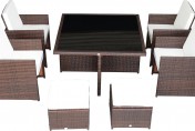 Outsunny 9 Piece Outdoor Dining Set w/ Stowaway Table and Chairs