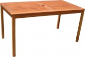 VIFAH V98 Outdoor Wood Rectangular Table with Natural Wood Finish