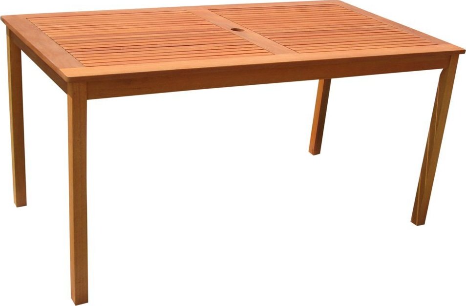 VIFAH V98 Outdoor Wood Rectangular Table with Natural Wood Finish