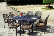 Darlee Elisabeth Cast Aluminum 9 Piece Patio Dining Set