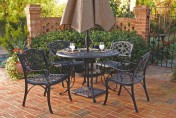 Home Styles Biscayne 5pc 48″ Outdoor Patio Dining Set w/ Black Finish