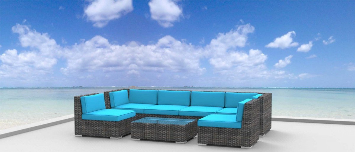 Urban Furnishing OAHU 7pc Outdoor Sectional Sofa Set