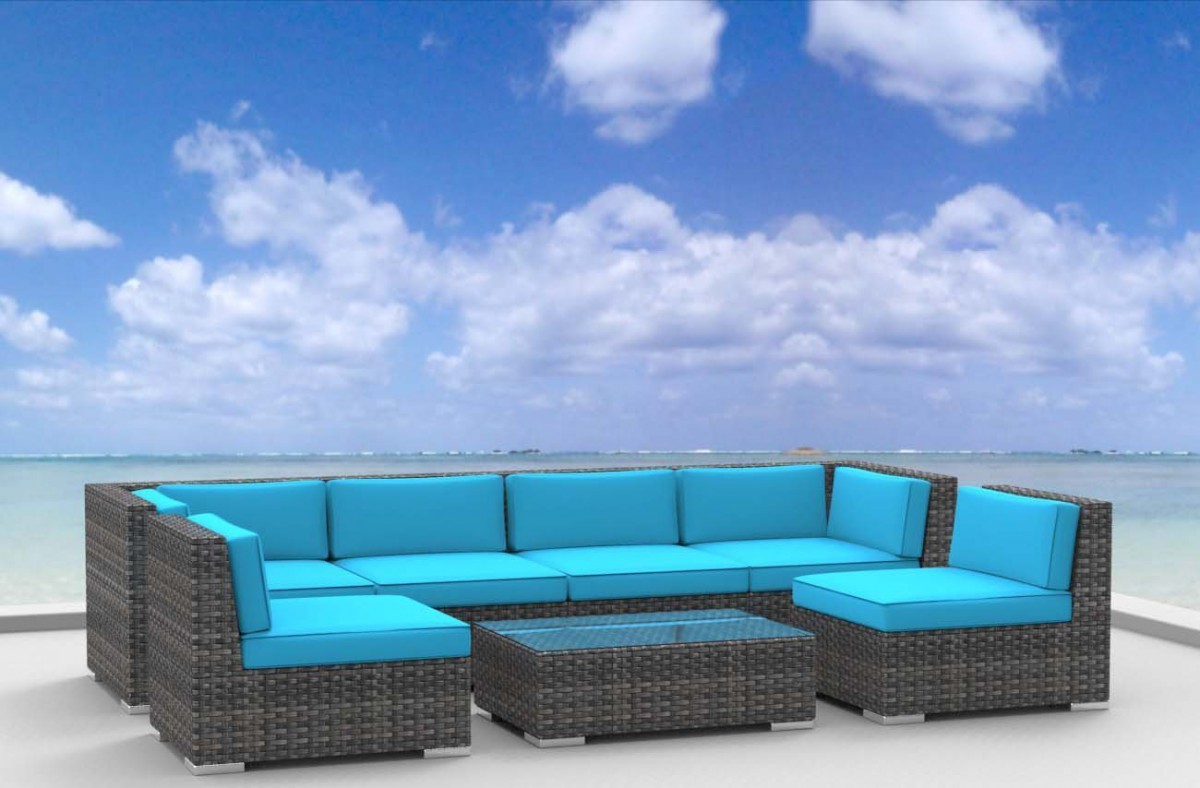 Urban Furnishing OAHU 7pc Outdoor Sectional Sofa Set