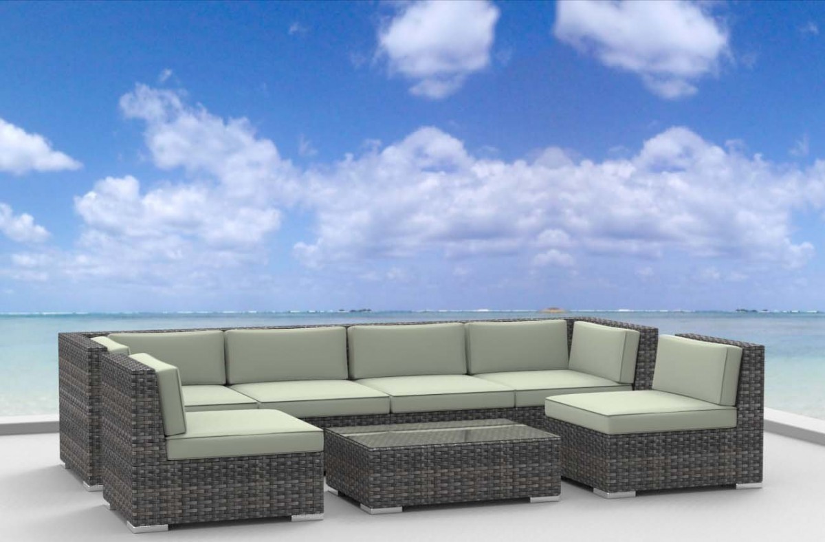 Urban Furnishing OAHU 7pc Outdoor Sectional Sofa Set