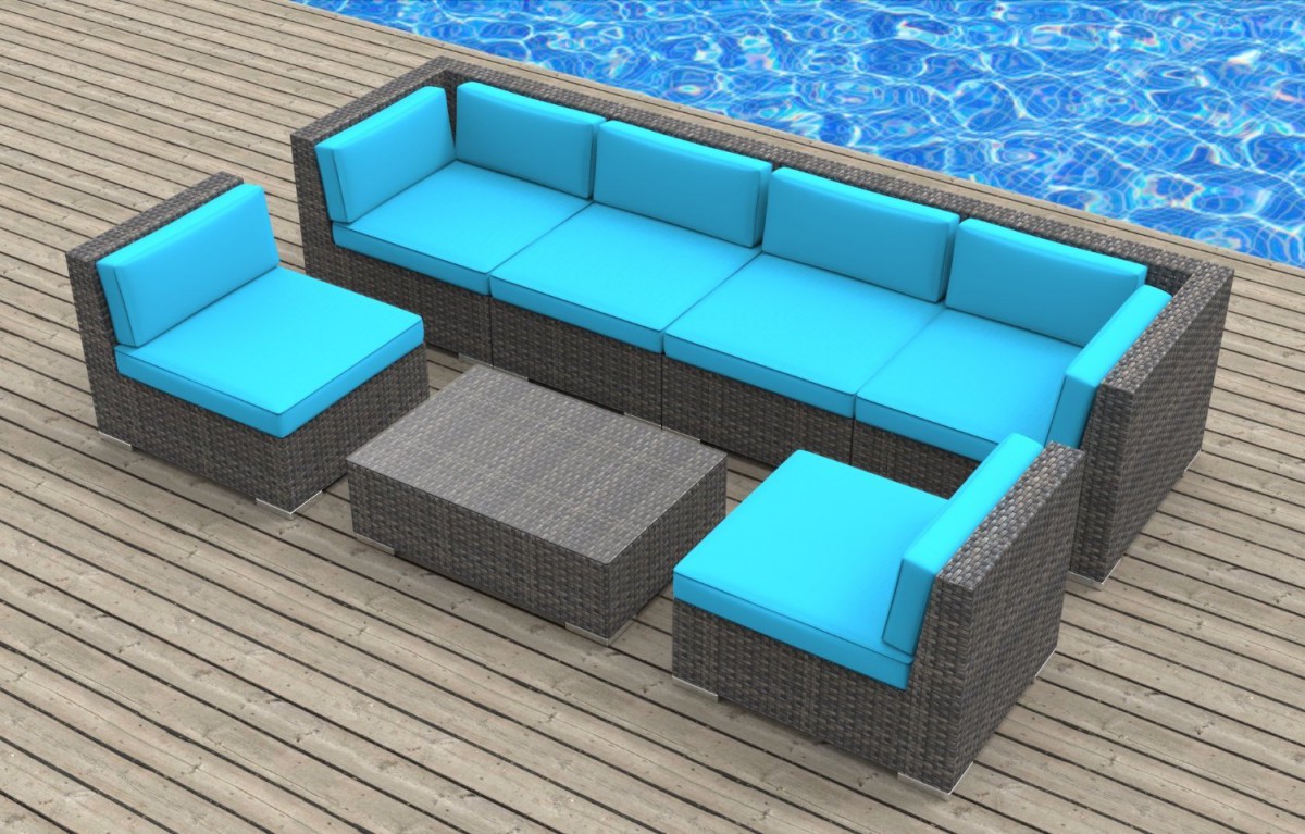 Urban Furnishing OAHU 7pc Outdoor Sectional Sofa Set