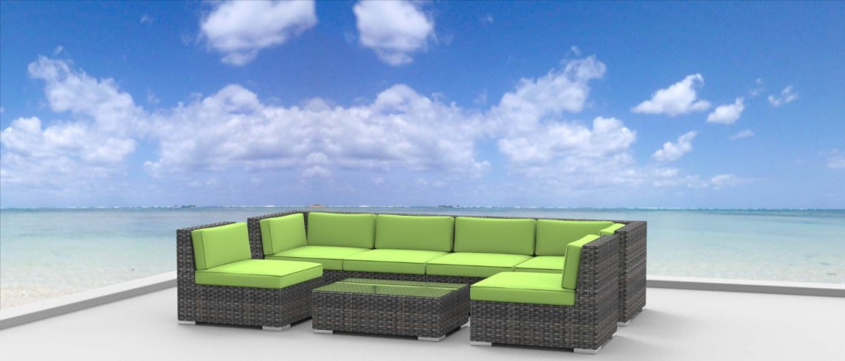 Urban Furnishing OAHU 7pc Outdoor Sectional Sofa Set