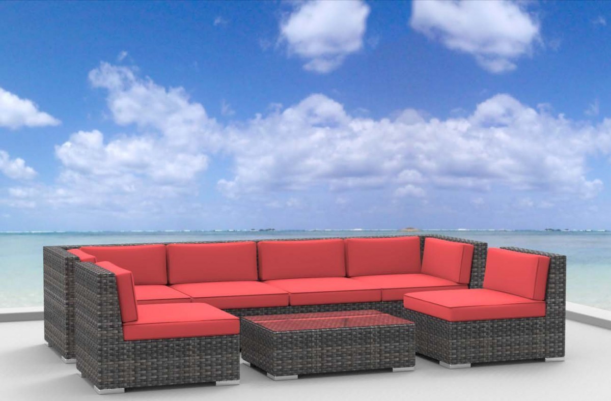 Urban Furnishing OAHU 7pc Outdoor Sectional Sofa Set