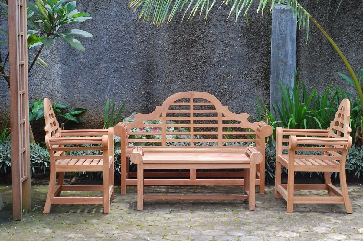 Lutyens Bench in Grade A Teak by Windsor Teak Furniture