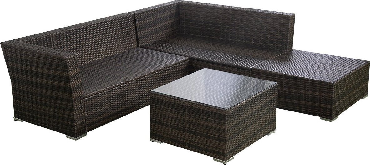 Giantex 4pc Wicker Rattan Outdoor Sectional Sofa Set