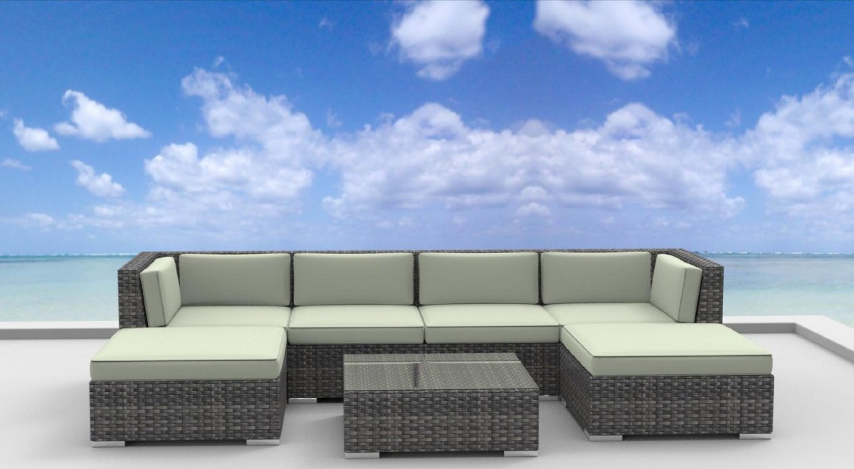 Urban Furnishing MAUI 7pc Outdoor Sectional Sofa Set