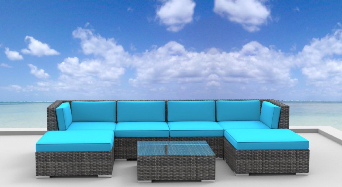 Urban Furnishing MAUI 7pc Outdoor Sectional Sofa Set