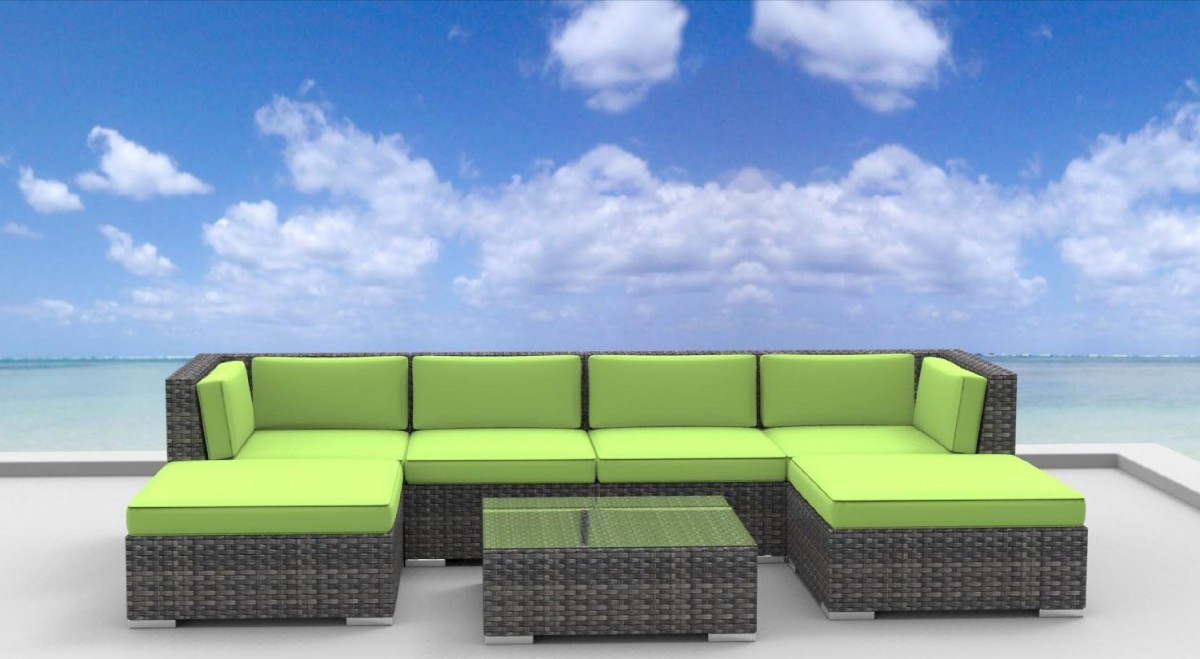 Urban Furnishing MAUI 7pc Outdoor Sectional Sofa Set